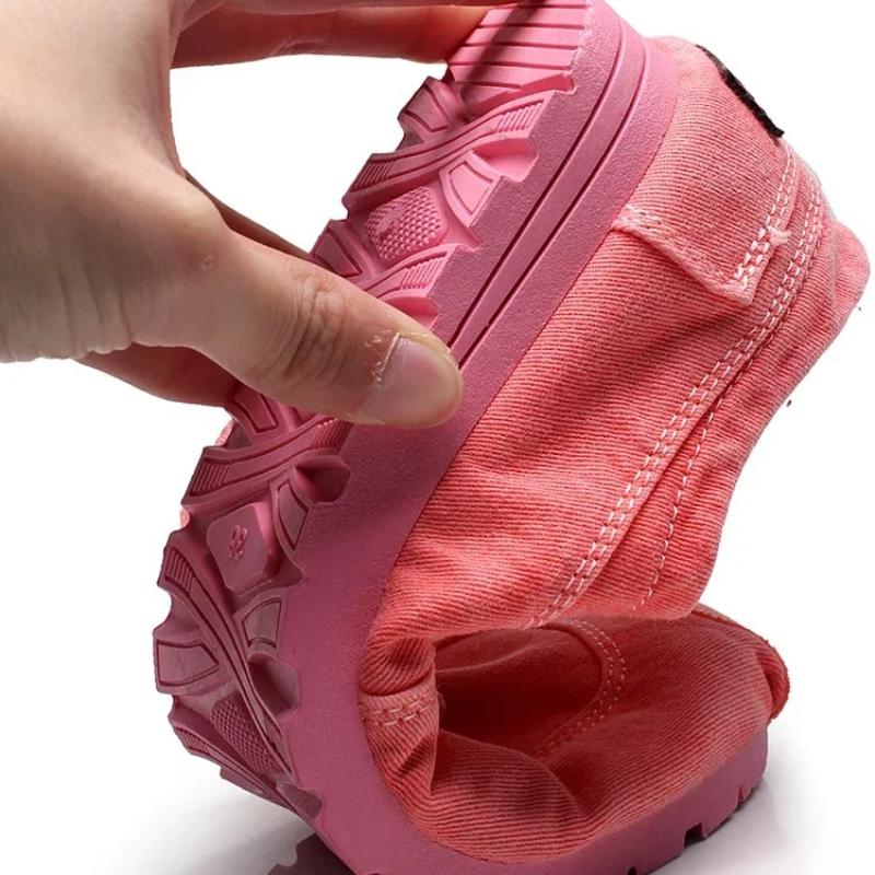 Walk Women Fashion Canvas Casual Shoes Lacing Platform Candy-colored Out-door Washed Cloth Shoes