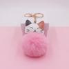 Adorable Kitten Plush Keychain - Cute Cat Figurine for Backpack or Suitcase