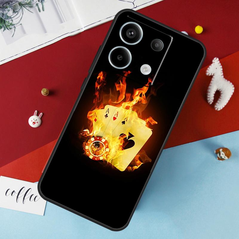 Poker Playing Card Case For Xiaomi Redmi Note 14 12 11 10 13 Pro 15 Pro Plus Redmi 15 14C 10C 12C 13C 15C Cover
