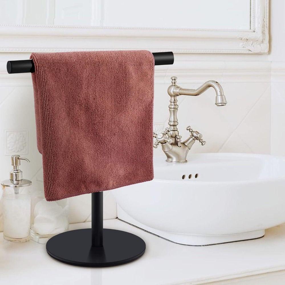 T-Shape Bathroom Towel Hanger Stainless Steel Towel Bar Rack Hand Towel Holder  Laundry Room