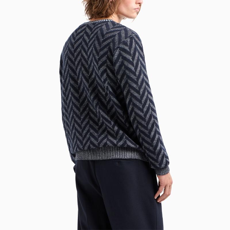 Emporio Armani Herringbone-pattern Sweater EM000508-AF12220-FB075