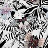Outdoor Decorative Fabrics Oxford - Motif Butterfly On Black And White