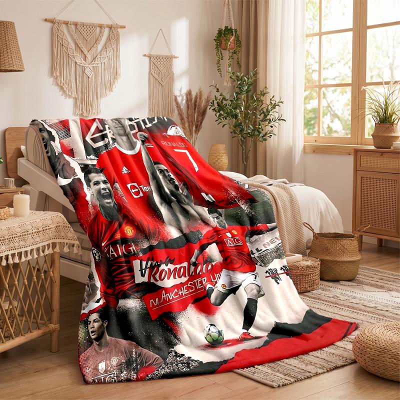 Cristiano Ronaldo Druck Flanelldecke Weich Warm Sofa Bett Überwurfdecke Für Zuhause Büro Schlafzimmer