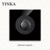 YINKA Tempered Glass 1/2/3/4 Gang 1/2 Way On / Off Wall Light Switch LED Indicator FR EU Standard Universal Home Socket