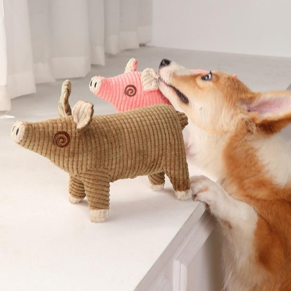 

Dog Interactive Pet Chew Toy Plush Squeaky Sound Toy Cute Puzzle Toys Home кавовий