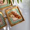 Rattan Shell Tray Woven Snack Storage Basket Desktop Snack Fruit Basket for Home Living Room