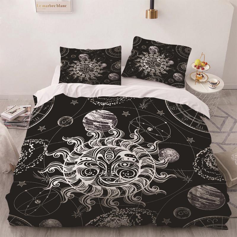 Constellation Duvet Cover Sun Moon Zodiac Astrology Bedding Set Spiritual Gifts For Women Teens Girls