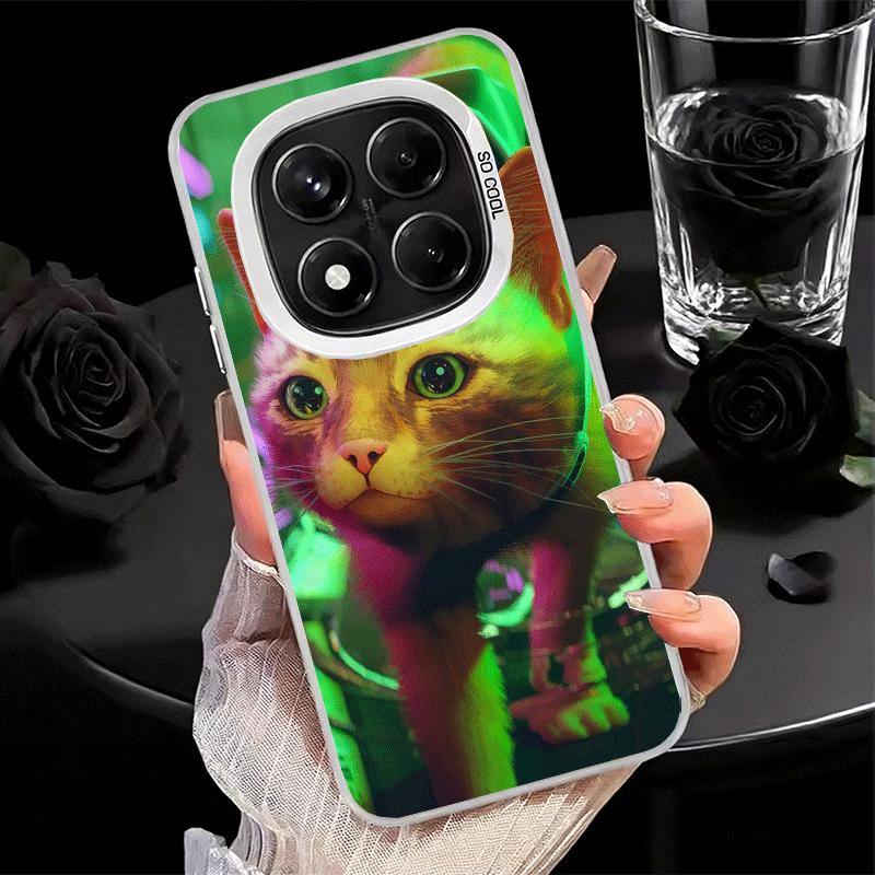 Stray Cat Game B-12 Weiche Handyhülle für Xiaomi Redmi Note 13 14 15 Pro Plus 12S 12 11S 11 11T 10S 10 Stoßfeste Abdeckung Rückschale