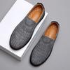 Fashion 2025 Men's Braided Casual Leather Shoes Triple-Color Woven Design with Anti-Slip Oxford Sole Daily Wear Loafers Plus Size 38-48