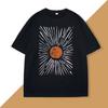 Sunburst Retro T-shirt Women's T-shirt Sunshine Pattern T-shirt Casual Short Sleeve Round Neck T-shirt Street Wear