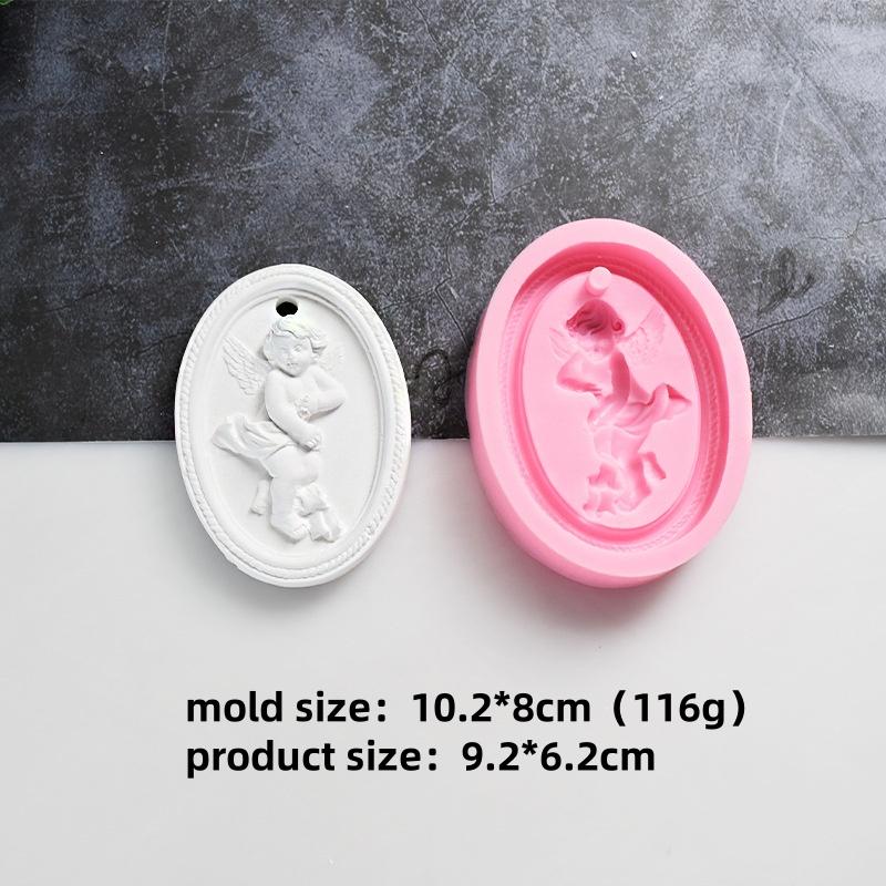 DIY Engelform Aromatherapie Gipsform Fondant Kuchen Schokoladenformen Seife Dekorieren Silikonform Handgemachte Tonarbeiten