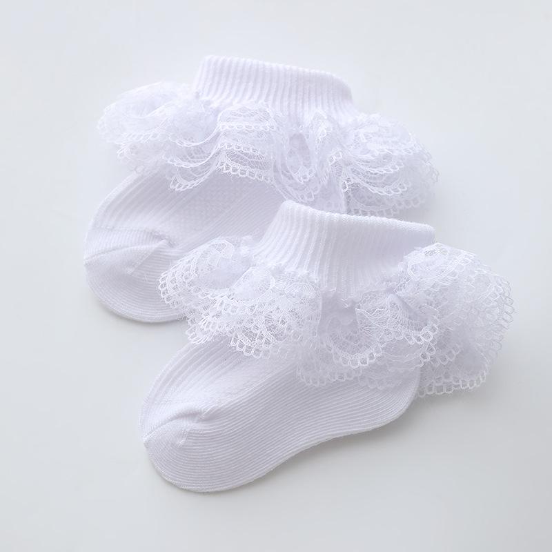 2022 Spring & Autumn Girls' Lace Princess Cotton Socks - Children's Dance Socks