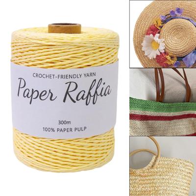 1,5 mm Raffiapapiergarn 328 Yards zum Weben von Taschen und Sommeraccessoires
