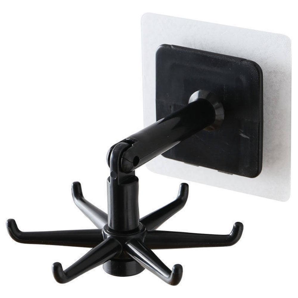 1/2Pcs Kitchen Hook Multifunctional Hook 360 Degree Swivel Rack Bathroom Wall Door Hook Bracket And Storage Spoon Rack Accessory