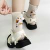 Cute Cat Socks with Balls 3D Fuzzy Balls Novelty Funny Animal Socks Women's Soft Cotton Crew Socks for Cat Lovers Christmas Birthday Gifts