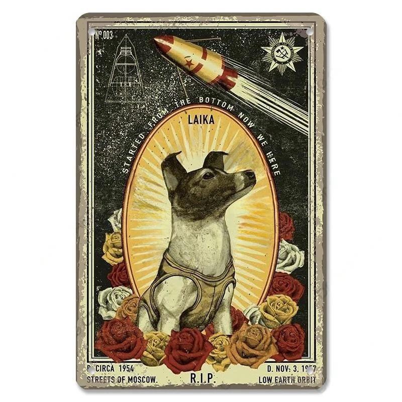 Pôster Vintage Cachorros Fofos de Estimação Placas de Metal de Estanho Dachshund Bulldog Placa de Metal Para Jardim Cafeteria Cozinha Decoração de Arte de Parede para Casa