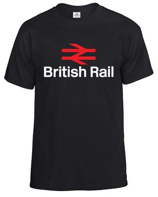 NEW BRITISH RAIL Retro Logo Symbol Heavy Cotton Tshirt Sizes from Small To 5XL Unisex T-Shirt