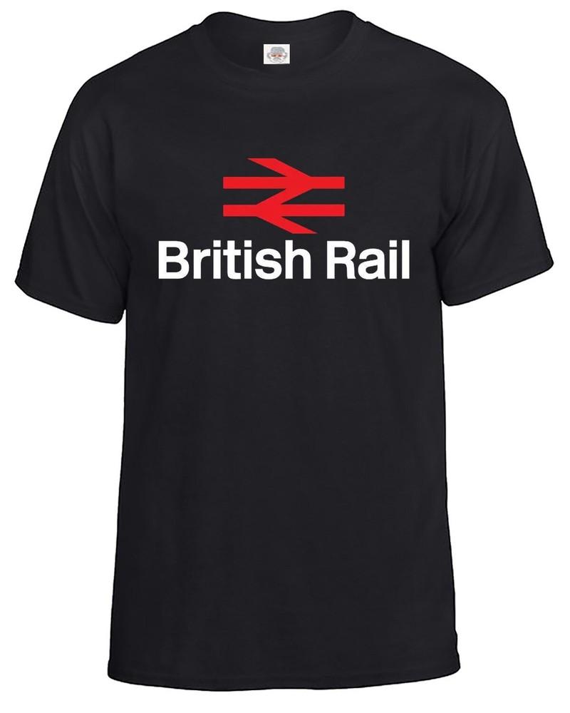 NEW BRITISH RAIL Retro Logo Symbol Heavy Cotton Tshirt Sizes from Small To 5XL Unisex T-Shirt M