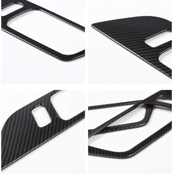 JeCar Carbon Fiber Interior Door Handle Trim Fit for Ford Mustang 2015-2024 Interior Accessories