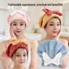Super Absorbent Quick-Drying Hair Cap with Bow - Cute Towel Headscarf for Women