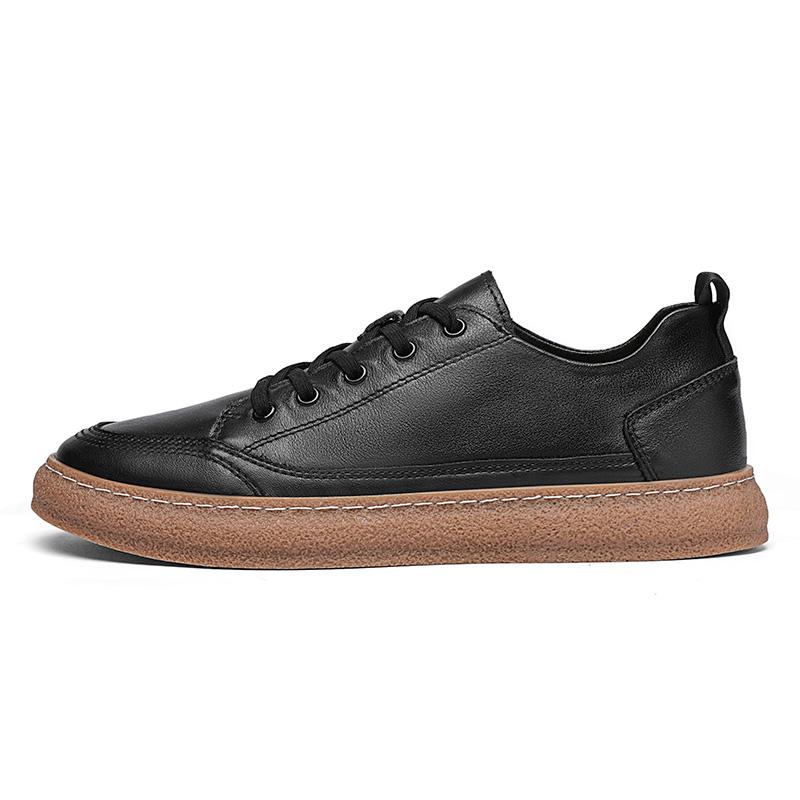 Fashion High -Quality Men Solid Color Striped Casual Shoe Comfortable Anti -Slip Breathable Flat Shoe Classic Trendy And Versatile Shoes
