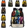 Thunderbolts Kids Durable Backpack 15in Large Capacity Oxford Schoolbag Anime