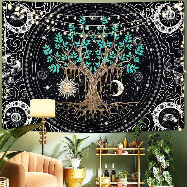 

Психоделический Грибной Гобелен Триповый Череп Бохо Искусство Готический Скелет Настенное Украшение Тапиз Богемный Декор Комнаты Эстетический 95x73cm