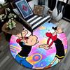 Popeye the Sailor Man,Round Area Rug,Carpet Rug for Living Room Bedroom Sofa Playroom Decor,Non-slip Floor Mat