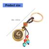 Handmade Animal Pattern Keychain Charm Keychain Accessory Brass Texture Suitable for Prosperity and Peace Home Decors