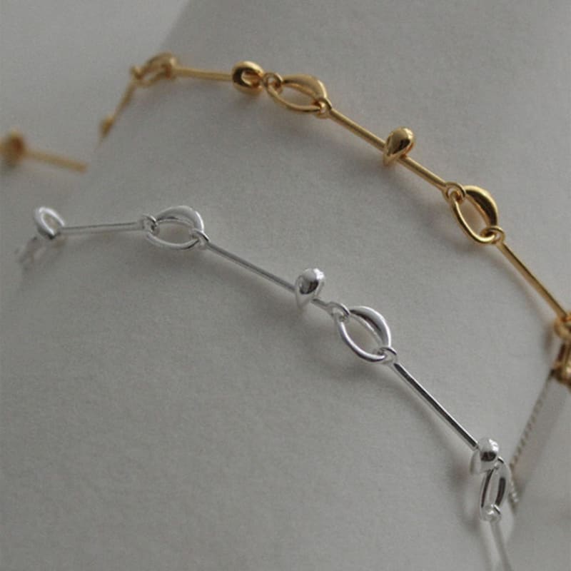 Youngglow Silver925 Stick Loop Bracelet (2color)