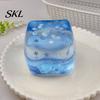 Lemon Stress Relief Toy Transparent Squeeze Toy, Jellyfish Ice Cream Reduction Soft Clear Cube Sensory for Kids Adults