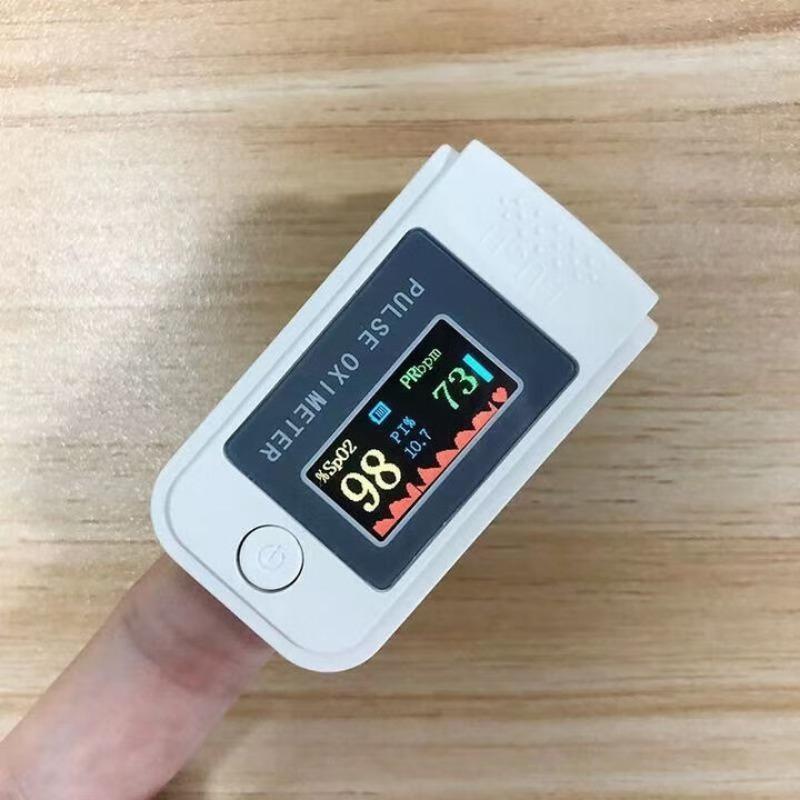 Medical grade oximeter, finger clip type home detection compact portable finger heart rate monitor