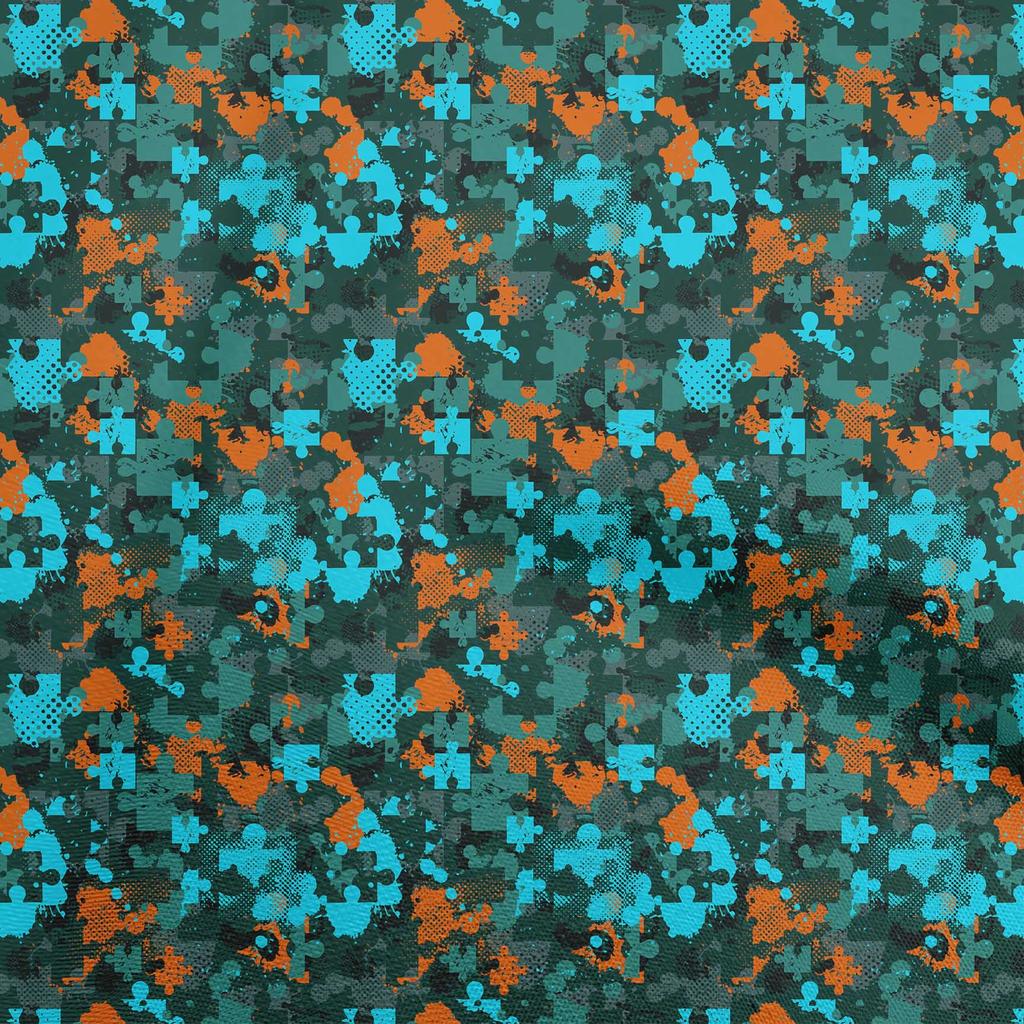 oneOone Cotton Flex Brown Fabric Abstracts Dress Material Fabric Print Fabric By The Yard 40 Inch