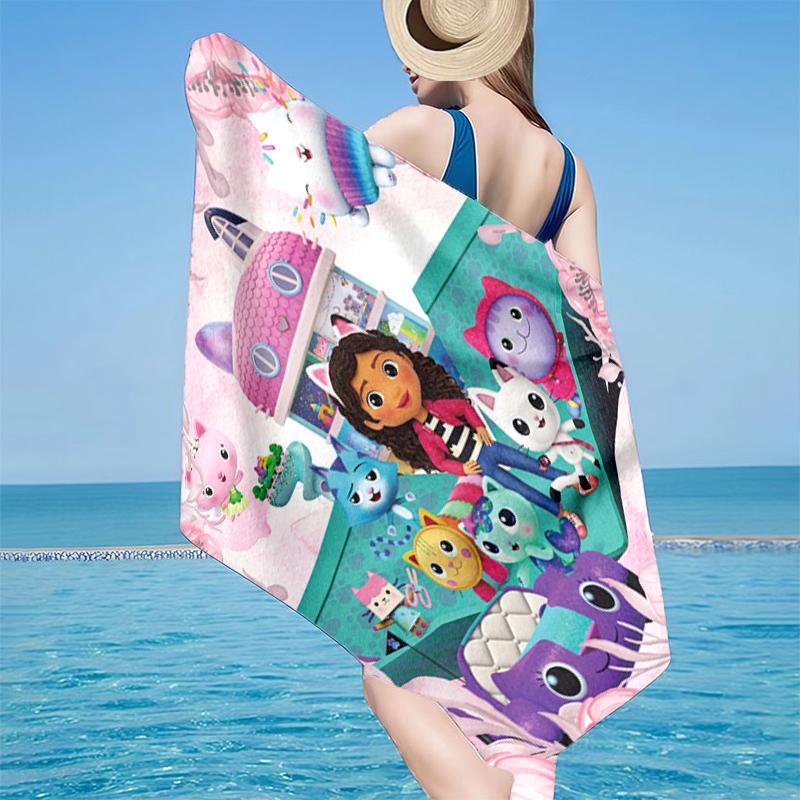 Colorful Friends Dollhouse Beach Towel, Super Soft Microfiber, Gift for Her/Him, Birthday, for Pool, Beach, Travel, Home Decor Fan gifts