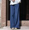 Cotton Linen Wide Leg Pants Women's Large Size Casual Trousers Spring Summer Loose Long Pants