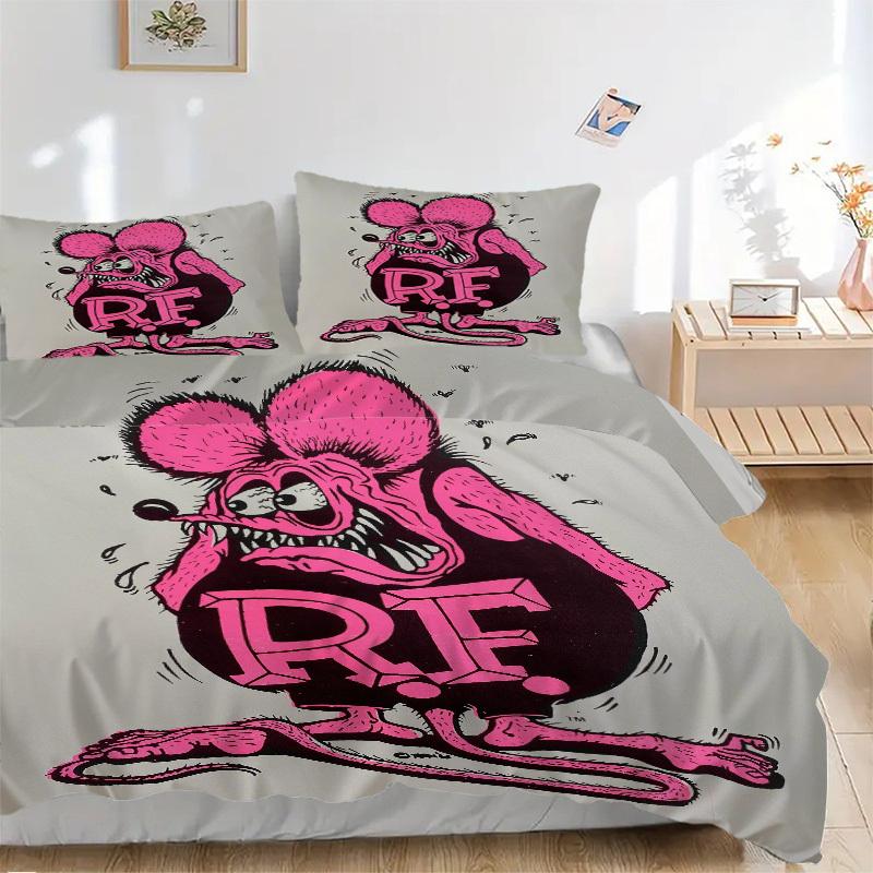 

Постельное белье Rat Fink Пододеяльник Подарок для спальни, Включает 1 пододеяльник и 2 наволочки, Без наполнителяB491 135x200cm