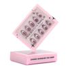 Simple French cat eye manicure fake nails advanced transparent gray almond type wearing nail fake nails