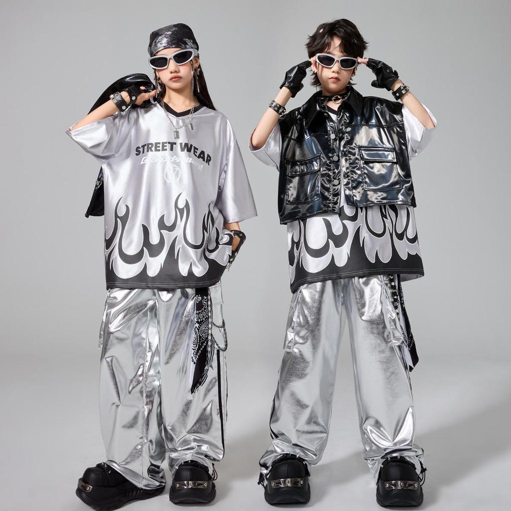 Trendiges Street Dance Hip Hop Performance Outfit für Kinder (Jungen und Mädchen)