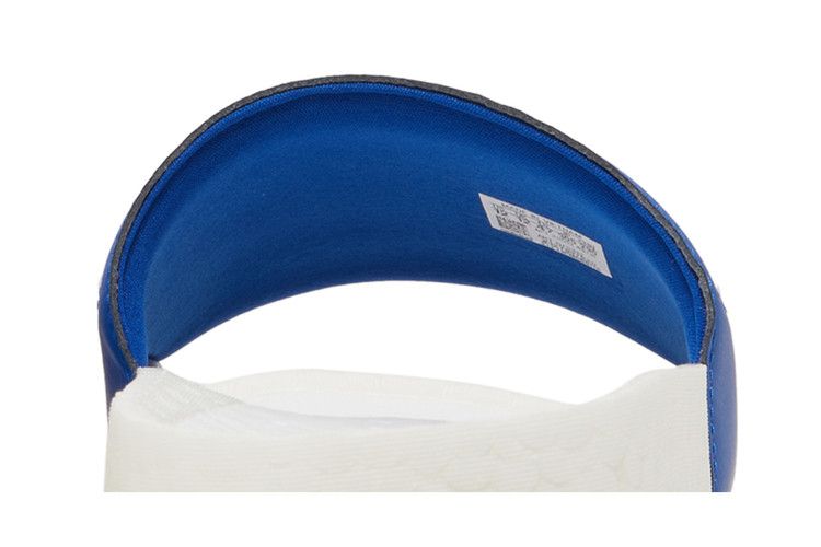 Men's Slides Adidas Adilette Boost Slide White Royal White/Royal Blue