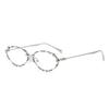 Punk Oval Sunglasses Retro Men Sun Glasses Trendy Diamond Women Sunglasses  Gift