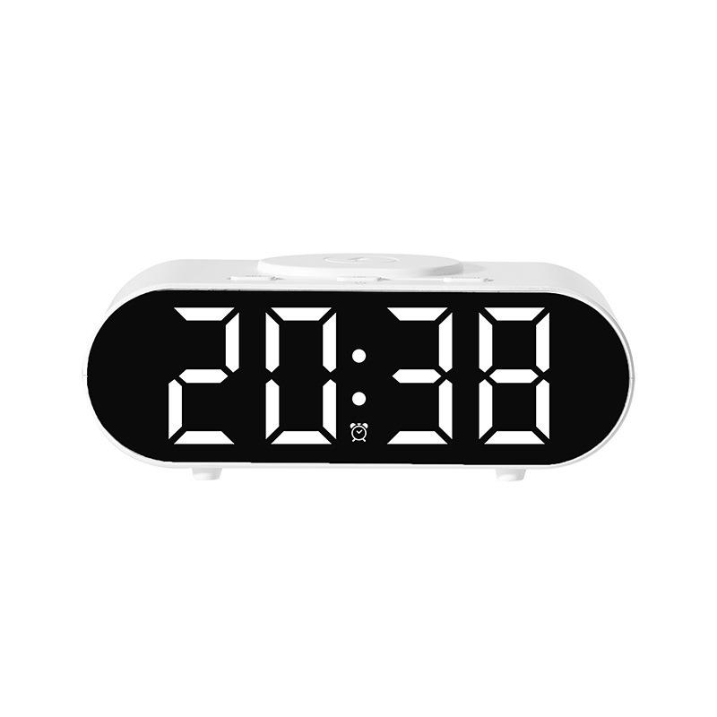 GH9000 Multi-functional Wireless Charging Alarm Clock - Bedside Desk Clock with Fast Mobile Phone Charging