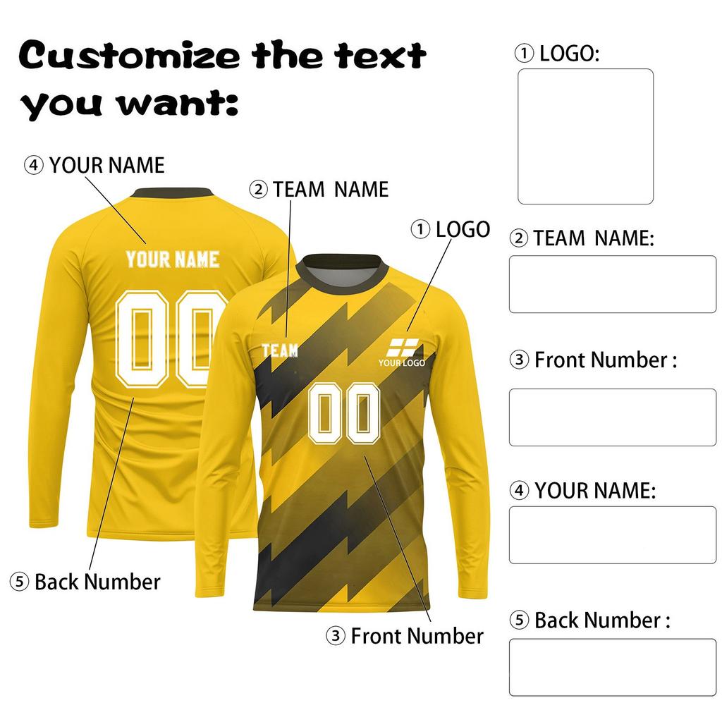 Men's Long Sleeve Athletic Jersey, Lightweight Sports Shirt, Quick Dry Top for Training & Team Sports