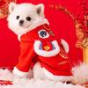 Chinesisches Festival Löwentanz Haustierkostüm Warme Kleidung Hunde Kapuzenpullover Mantel Winter
