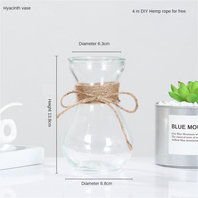 Glass Vase Thickened And Wear Resistant High Quality Thickened Glass Home Decoration Flower Ornaments Flanging Design Circular