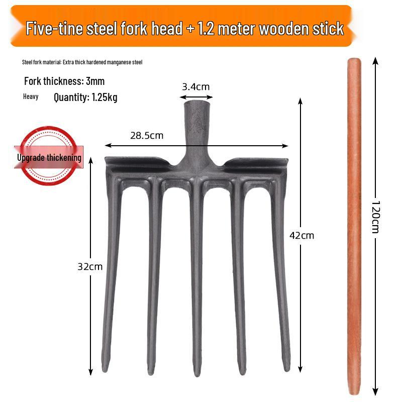Landwirtschaftliche Bodenkralle: Stahl 4-Zinken Werkzeug zum Graben und für die Landwirtschaft