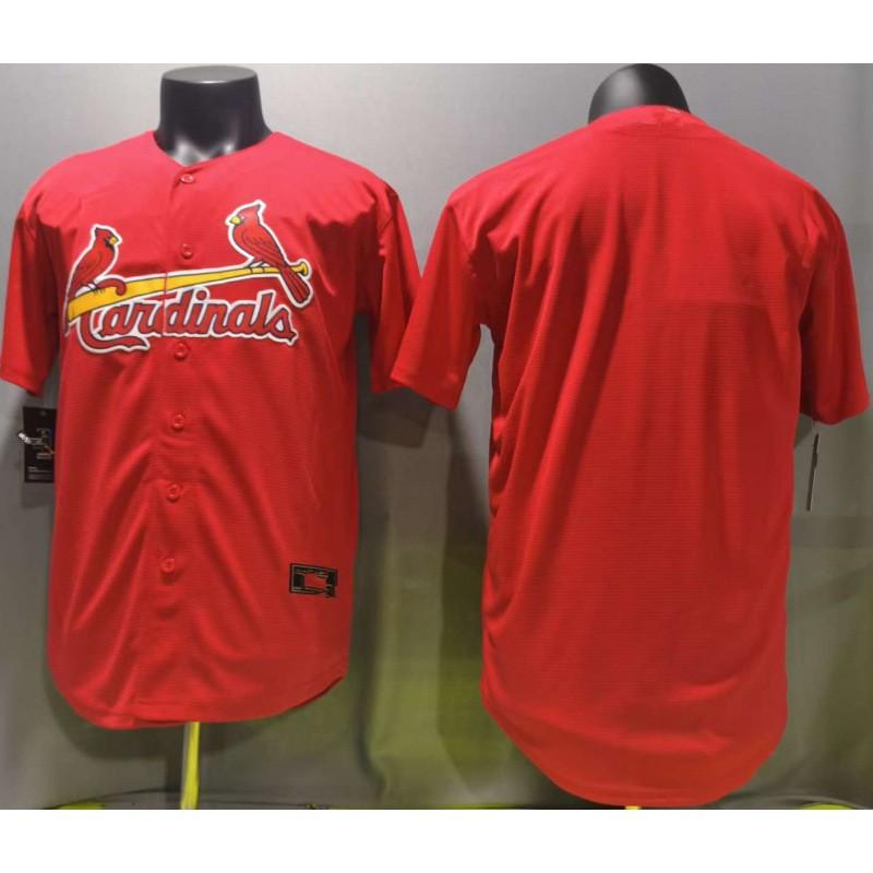 Customizable Embroidered Baseball Softball Jersey Unisex Short Sleeve Red Cardinals Blank Team Uniform