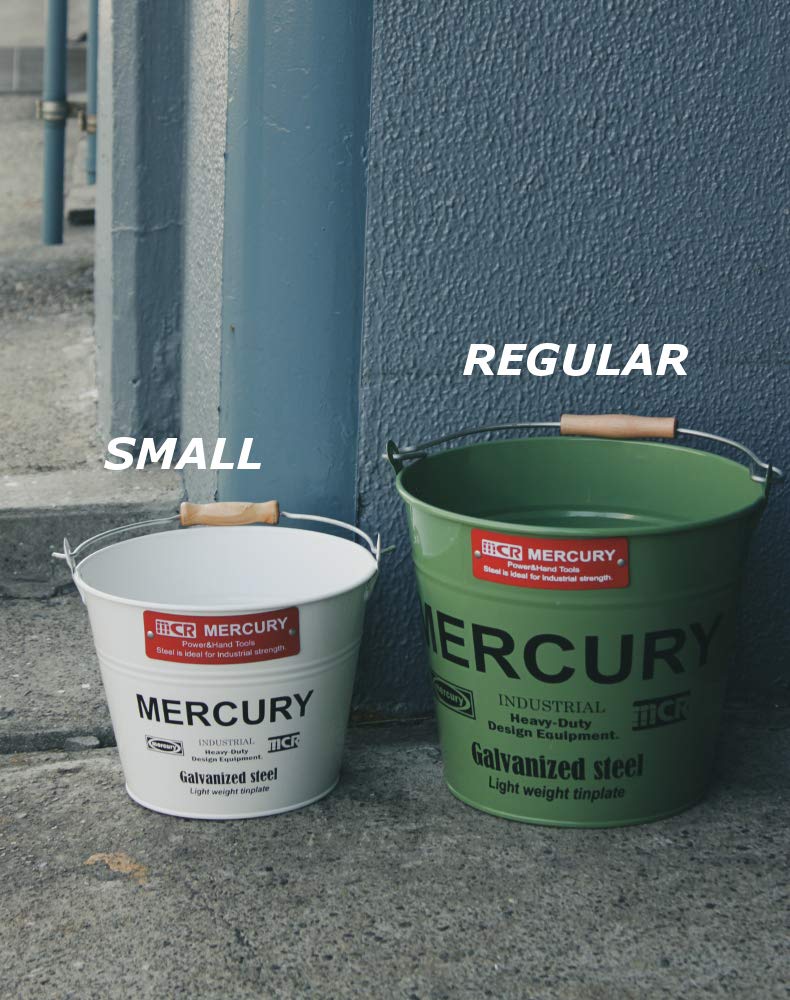 Mercury Interior Small 5L Tin Bucket for Cleaning, Storage, Camping, and Outdoor Use, Firewood Storage, Red, ME048141