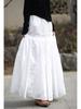 Spring/Summer Cotton Double-Layer Fishtail Midi Skirt - Cool Lotus Step Design, Available In 4 Colors