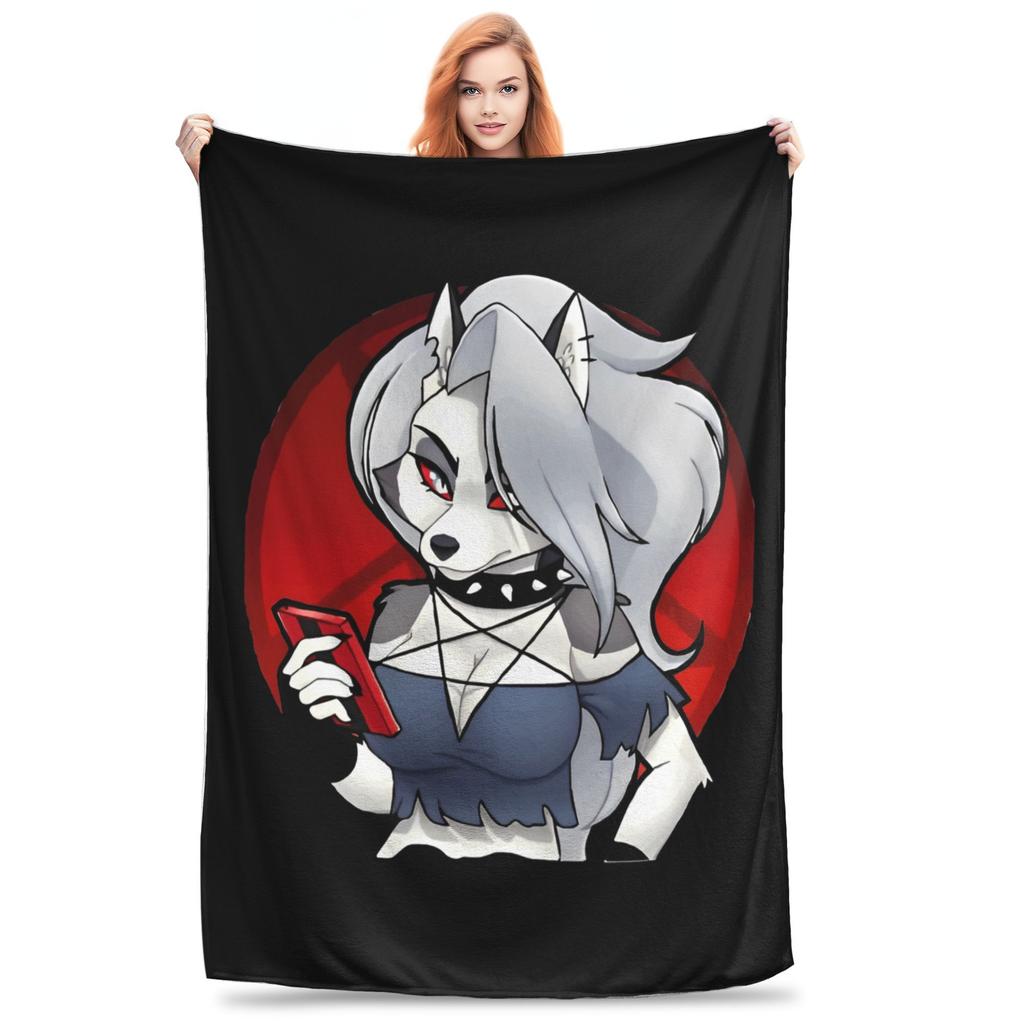 Loona Wolf Flannel Throw Blankets  Blanket for Home Travel Warm Bedroom Quilt