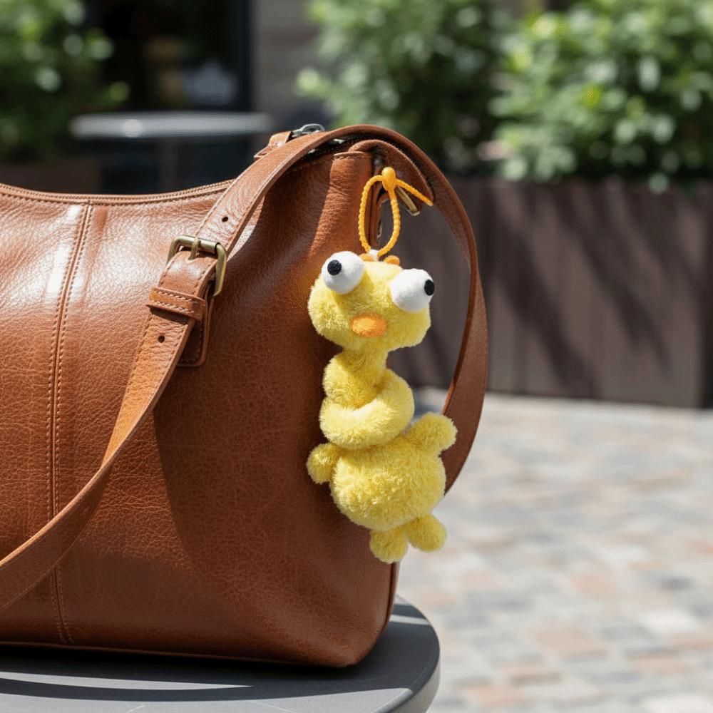 Flexible Structure Long Neck Stuffed Doll Twistable Animal Key Chain  Backpack Accessory
